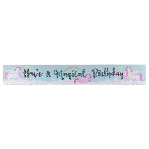 Picture of HAPPY BIRTHDAY BANNER UNICORN